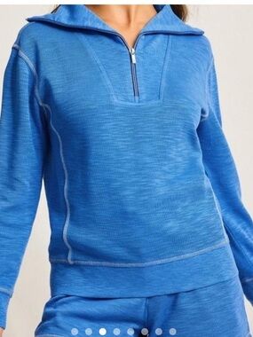 Tommy Bahama Bright Blue Half-Zip Pullover Hoodie